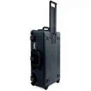 Black Pelican 1615 Air case With Foam. With wheels & TSA locking latches.