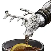 zolyet Pourer Aerator Metal Animal Pourer Bottle Stopper with Silicone Rubber Silver
