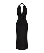 Misbhv Backless Cowl Neck Midi Dress S,XL,XS,L,M black