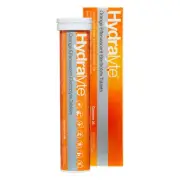 NEW Hydralyte Effervescent Tablets x 20 Pack - Orange