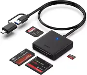 Memory Card Reader,4In1 USB 3.0 and USB-C to SD MicroSD MS CFCard Reader Adapter