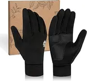 [RIGWARL] Winter Thermal Gloves Men and Women, Waterproof Touchscreen Cold Weather Gloves with Adjustable Zippered Wrist