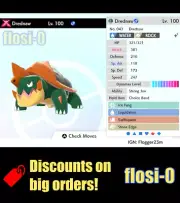 6IV Ultra Shiny Drednaw Gigantamax Pokemon Sword and Shield (Square Shiny)
