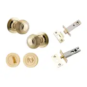 Iver Guildford Door Knob on Round Rose Privacy Kit