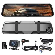 12" 2K Smart Rear View Mirror Camera, in-Mirror Dash Cam Front and Rear Video...