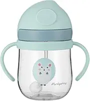 Acunny Cute Drinking Cup, Sippy Cup, Limited Edition, Heavy Straw, Handle, Leak-Proof Drinking Cup with Click Closure, Straw Bottles, BPA-Free, Dishwasher Safe
