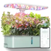 Hydroponics Growing System Kits, APP & WiFi Controlled Smart Indoor Garden 24W