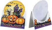 Halloween Pumpkins Plastic Canvas Postcard - Counted Cross-Stitch kit on The Plastic Canvas. Spooky Castle MP Studia SR-586