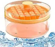 Ice Mold - Ice Cream Maker Moulder - Reusable Iced Cube Mold with Lid Press-Released for Bar Cocktail Kitchen Coffee Restaurant Hotel Wedding RV Party Home