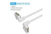 Vention IBOWG Cat6A UTP Patch Cable - 1.5m - White Rotate Right Angle - Slim