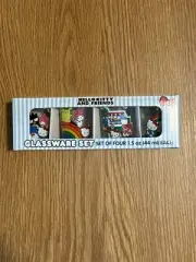 New Hello Kitty & Friends Set Of 4 Shot Glass /Sake Glass 1.5oz Glassware In Box