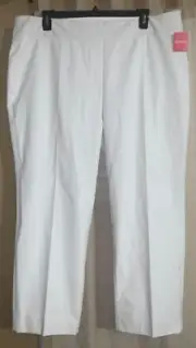 Spanx On-the-Go Slim Straight Ankle Pant 20372R Classic White NWT Plus size 1X