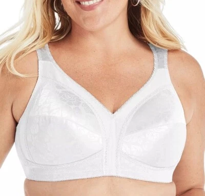 Playtex Womens 18 Hour Original Comfort Strap Wirefree BRA Size 40B White 4693