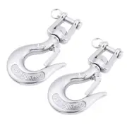Slip Hooks, 1/2 304 Stainless Steel Chain Hook Clevis Hook Safety Hook Winch Ho