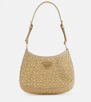 [Prada] Prada Cleo embellished satin shoulder bag One Size gold