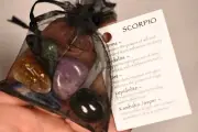 *SCORPIO KIT* 43.3g Healing Crystal Tumbled Stone Pack Organza Bag Info Sheet
