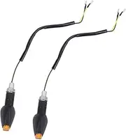 iplusmile Motorcycle Led Turn Signal Lights 1 Pair Sheel Lens Universal Fitment Enhance Night Riding Safety