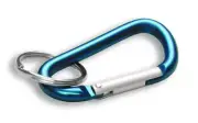 Lucky Line 46030 Small C-Clip with Split Key Ring Blue 10 Per Pack