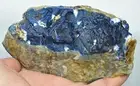 737 Gm Top Blue Color Fluorescent SODALITE w/ Phlogophite & Gonnardite On Matix