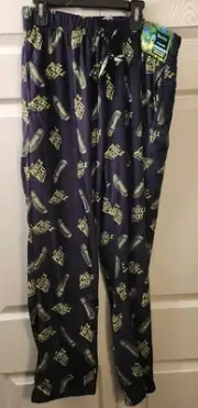 Aeropostale "I’M PICKLE RICK" & MORTY Fleece Lounge PJ Pant Mens Size L NWT