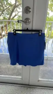 New Greg Norman Womens Size M Skort Skirt Play Dry Blue Golf Tennis NWT