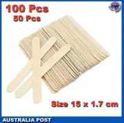 Jumbo Natural Wooden Craft Sticks Paddle Pop Sticks 15cm x 1.7cm