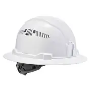 Vented Hard Hat , Full Brim Style, Hard Hat Full Brim Vented Type 1 Class C