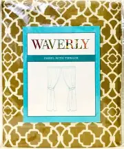 Waverly Lovely Lattice Natural 100% Cotton Panel With Tieback Fits To 2 1/2" Rod