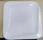 OMAYKEY 7.3 Inch White Ceramic Dessert Plates Set of 10, Square Salad Plates, Small Appetizer Plate, Dinner Dishes for Cake Waffles Snacks Side Dish, Oven Microwave Dishwasher Safe