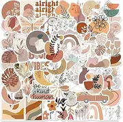 50 Pcs Waterproof Aesthetic Stickers Pack Vinyl Stickers Decals for Skateboard, Luggage, Water-Bottle, Chromebook, Phone Case