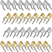 20Pcs Aluminum Nail Forms Reusable Nail Art Extension Forms Guide Protector Nail Tips Acrylic UV Gel for Nail Manicure Accessory(10 Silver,10 Gold)