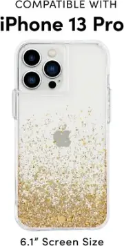 Case-Mate -gold leaf phone Case for iPhone 13 Pro - 10 ft Drop Protect USA ship