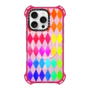 iPhone 16 Pro Bounce Case MagSafe Compatible Rainbow Harlequin
