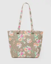 Floral Monogram Amalia Tote Bag