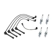 Bosch Leads + 4 x Denso TT Spark Plugs for Mitsubishi Starwagon WA Triton MK 2.4