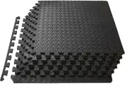 ProsourceFit Puzzle Exercise Mat ½”, EVA Foam Interlocking Tiles Protective Flo
