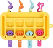 Activity Board for Baby,Silicone Plug-in Board Toys | Educational Kids Activity, Silicone Plug-in Toy for Children Aged 1-3 Years Old