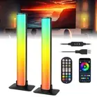 2X Color Changing RGB LED Light Bars Smart Music TV Backlight Game Ambient Lamp