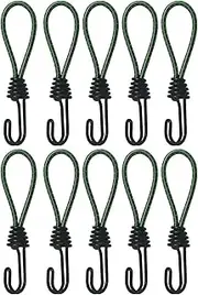Tainrunse Elastic Rope Hook Outdoor Canopy Tent Clip 10pcs Hooks Drawstring Elastic Rope Buckles for Outdoor Tent Rope Canopy Tent Clips Camping Supplies