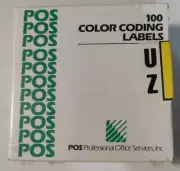POS 100 Color Coding Labels, U-Z Yellow