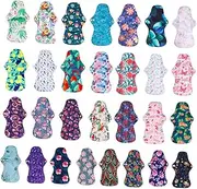 FOMIYES Super Absorbent Menstrual Pads 6pcs Bamboo Charcoal Sanitary Pads Reusable Waterproof Wings Buckle