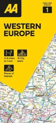 AA Road Map Western Europe (AA Road Map Europe Series)