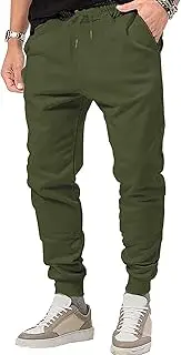 [Aosufei] Men's Basic Casual Comfort Joggers Pants Drawstring Solid Outdoor Trousers Lightweight Athletic Hiking Pants