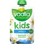 Vaalia Kids Probiotic Yoghurt Pouch Vanilla 140g
