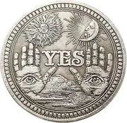 1PC Bronze Yes No Commemorative Coin Souvenir Challenge Collectible Coins Collection Art Craft Gifts