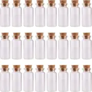 24PCS 10Ml Glass Bottles Cork Stoppers DIY Decoration Mini Glass Vials