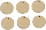 Operitacx DIY Charm Pendant Set Pcs Round Wooden Slice Pendants for Necklace Bracelet Keychain