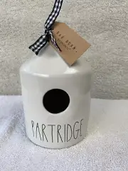 Rae Dunn Artisan Collection Birdhouse Partridge White Hanging Ceramic NEW