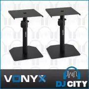 Studio Monitor Stands Speaker Mount Adjustable Desktop Stand Pair Vonyx SMS10