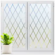 LUTE Frosted Window Privacy Film, Static Cling UV Sun Blocking Heat Control W...